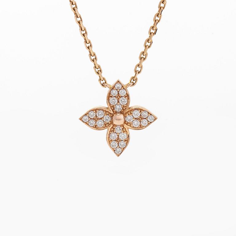 Louis Vuitton, kaulakoru, "Idylle Blossom Pendant", 18K ruusukultaa ja timantteja.
