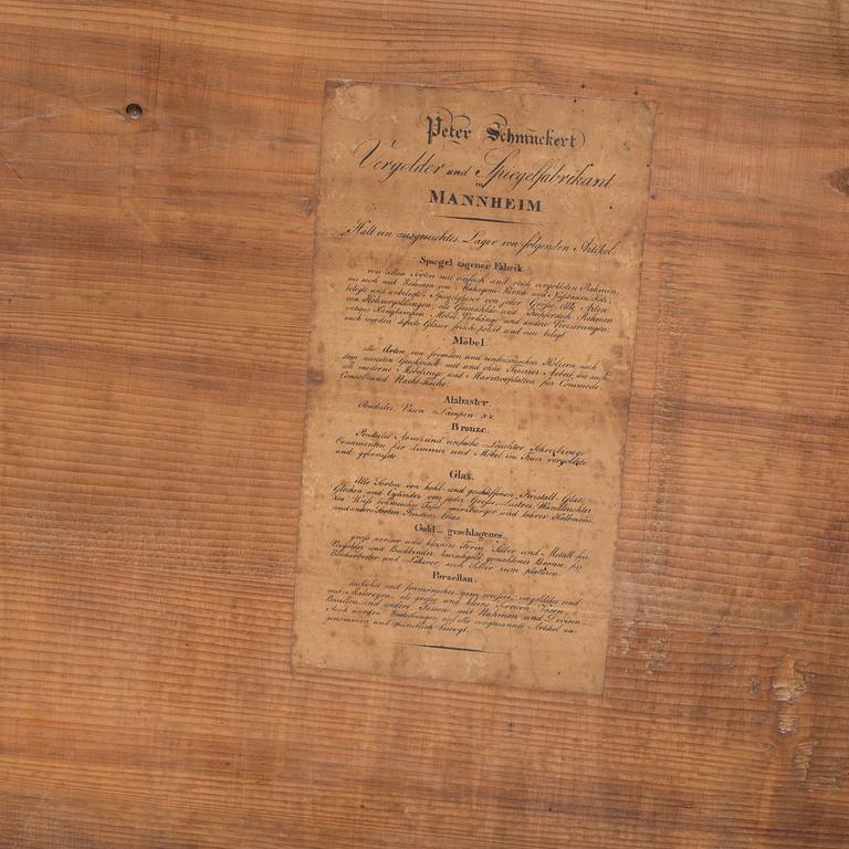 KONSOLBORD MED SPEGEL, av Peter Schmuckert (1765-1841), Mannheim, omkring 1820.