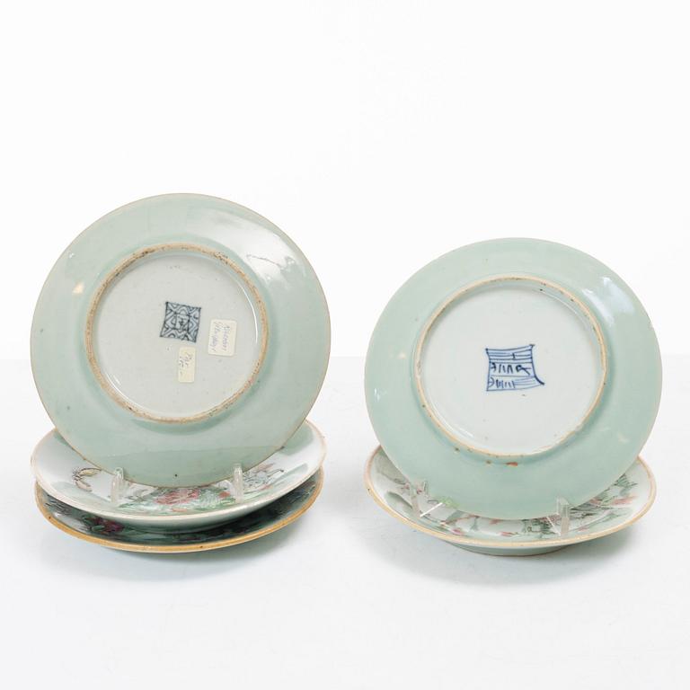 A set of 25 Canton famille rose dishes, 19th century.