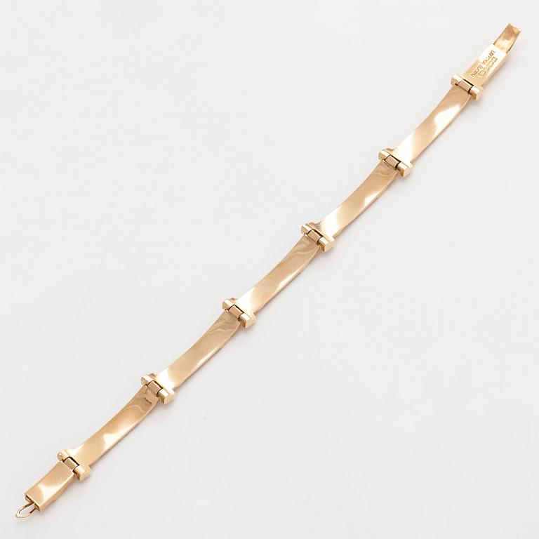 Björn Weckström, a 14K gold bracelet 'Tundra' for Lapponia 1973.