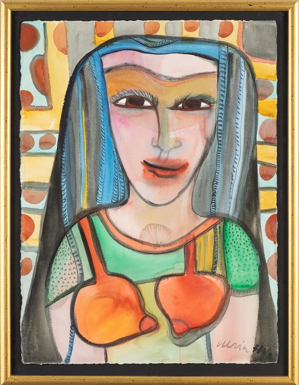 Ulrica Hydman-Vallien, akvarell, signerad.