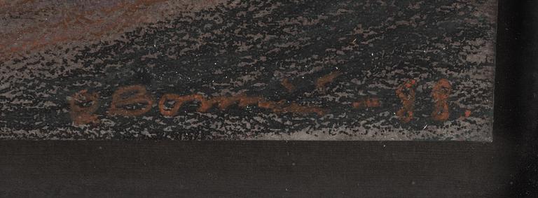 Olle Bonniér, pastel, signed and dated -88.