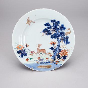 TALLRIK, porslin, Qianlong, Kina 1736-1795.