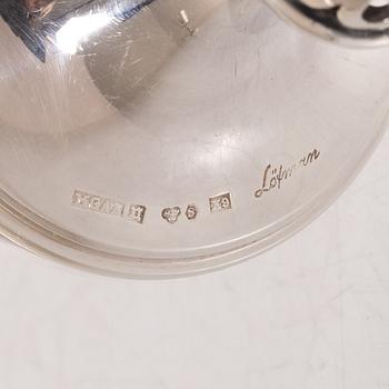 Eric Löfman, A set of twelve silver vodka glasses, KG Markströms, Uppsala 1972.