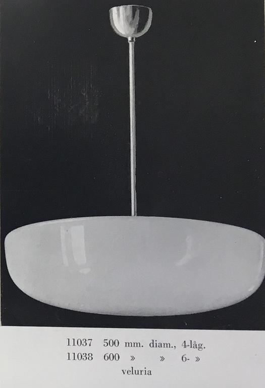 Harald Notini,  taklampa, "11037", Arvid Böhlmarks Lampfabrik, 1930-tal.