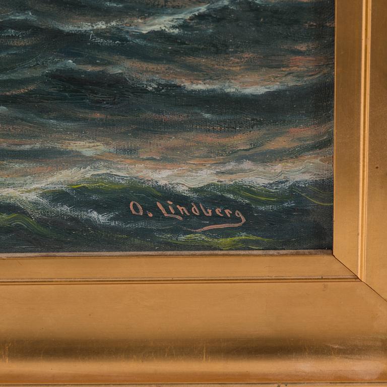 OTTO LINDBERG, oil on canvas, signed.