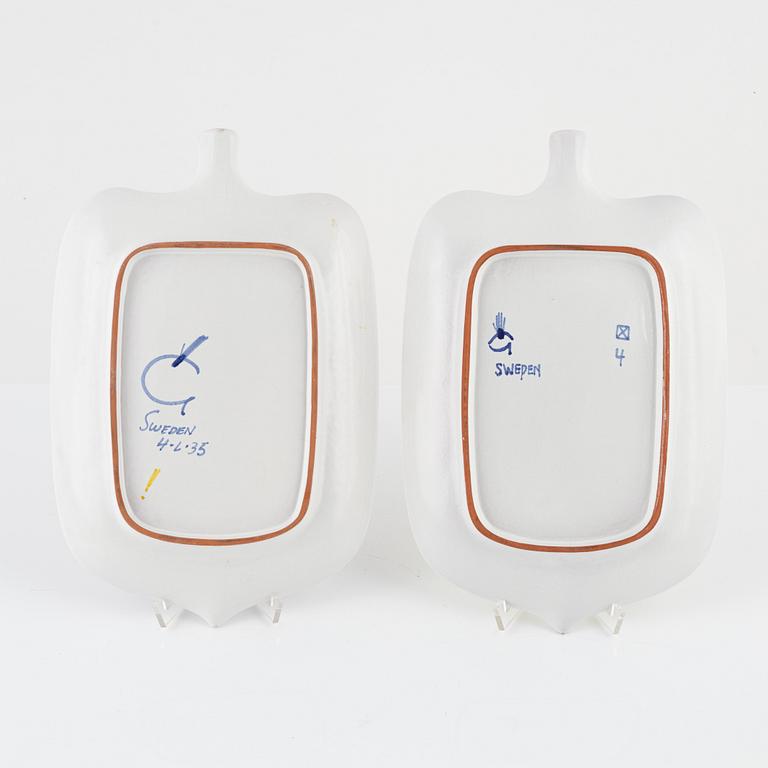 Stig Lindberg, fat, 2 st, Gustavsbergs studio.