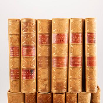 A set of 36 volumes "Samlade skrifter av August Strindberg" 1919.