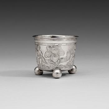 478. A Swedish early 18th century silver beaker, marks of Ferdinand Sehl d.ä., Stockholm 1707.