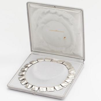 Björn Weckström, A sterling silver neckalce "Galactic peaks". Lapponia 1988.