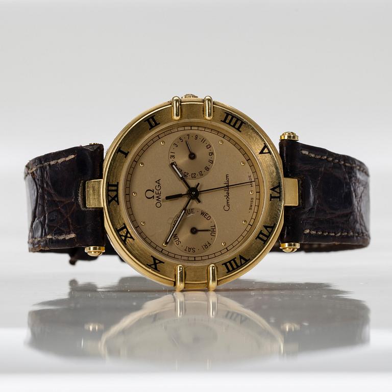 ARMBANDSUR, herr, 18k guld, Omega Constellation, 1980-tal.