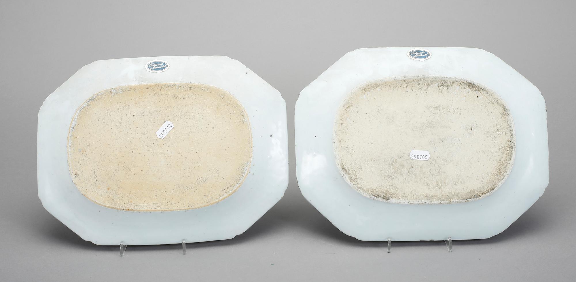 STEKFAT, 2 st, porslin, Kina. Qianlong (1736-95).