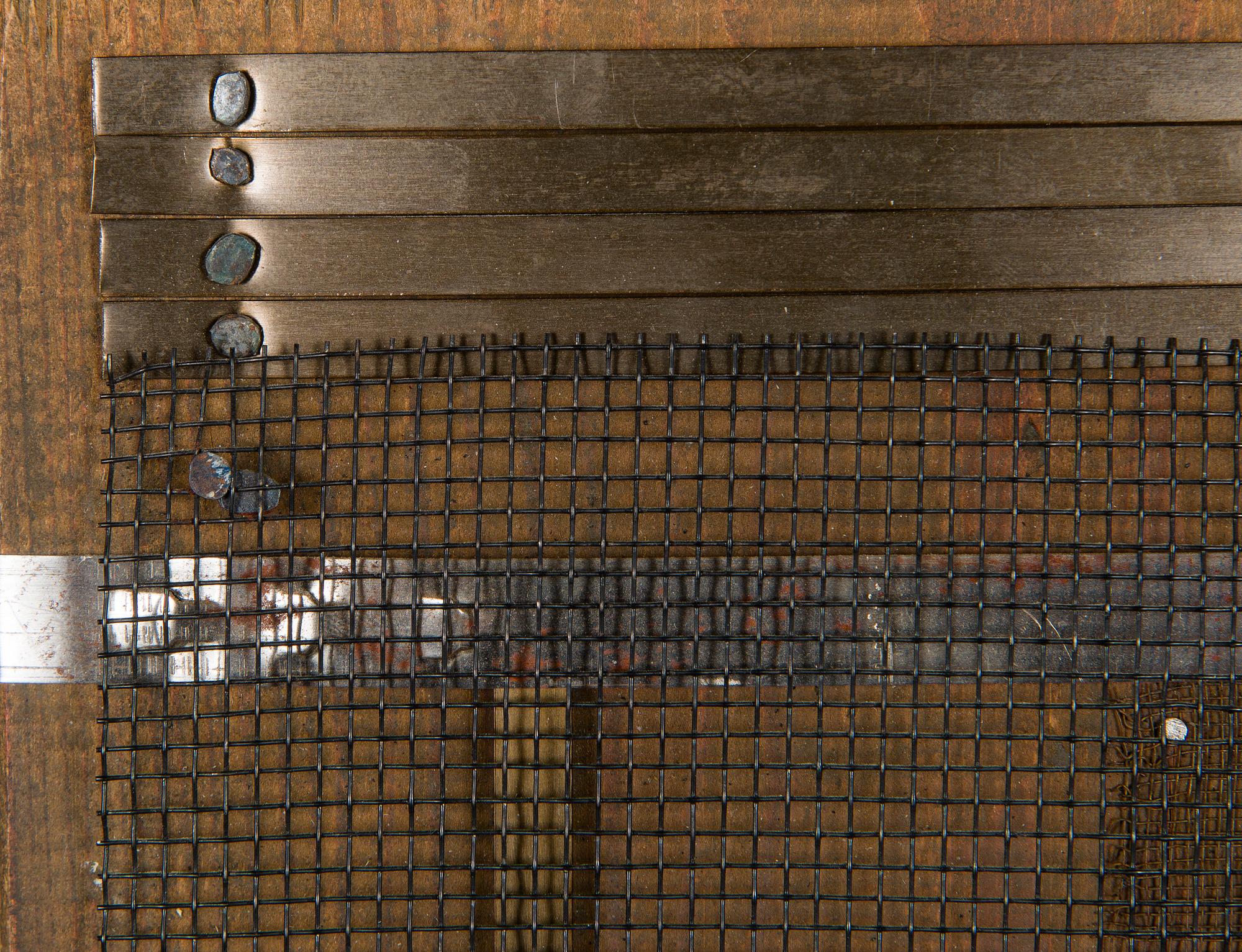 Aarno Salosmaa, Composition in metal on wood.