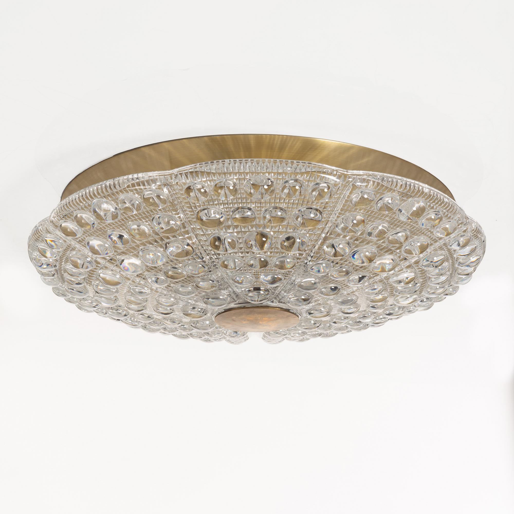 Carl Fagerlund, ceiling lamp, Orrefors.