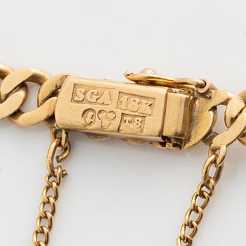 Armlänk, 18K guld, pansarlänk.