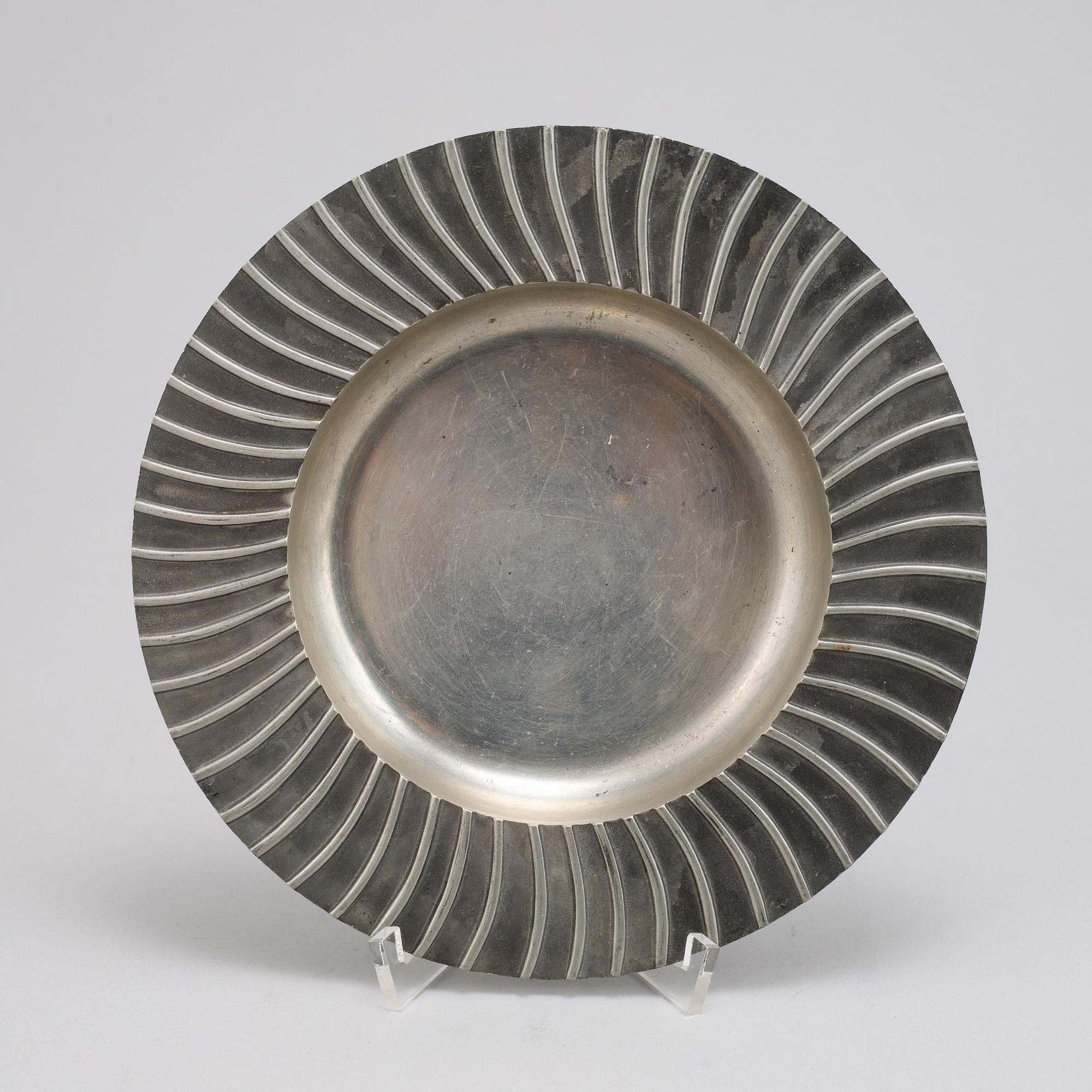 Estrid Ericson, a pewter dish for Firma Svenskt Tenn, Stockholm 1951.