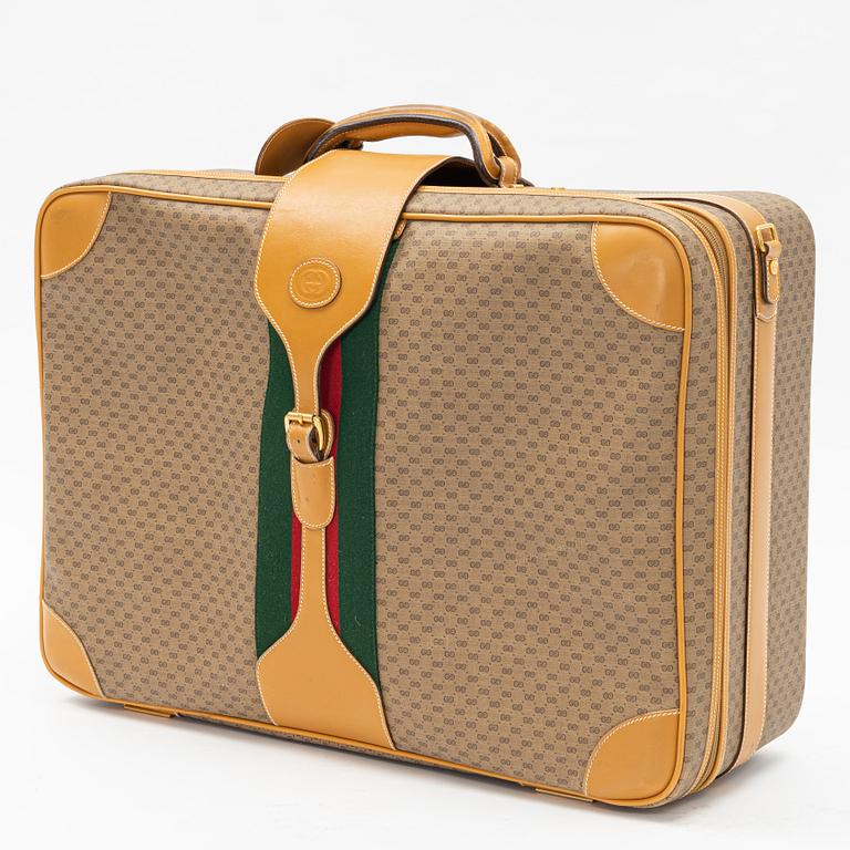 Gucci, travel suitcase, vintage.