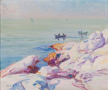 Wilho Sjöström, Båtfärd vid Strandklipporna.