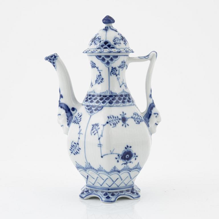 A full lace porcelain coffee pot, 'Musselmalet", Royal Copenhagen, Denmark.