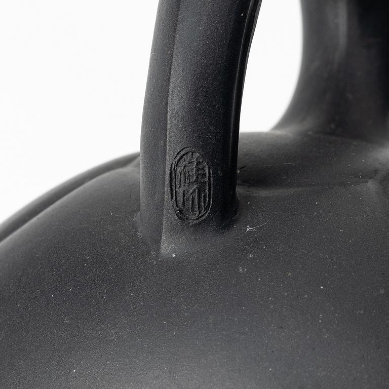 Zhou Guizhen, A 'ruyi' blue yixing teapot, 1980s.