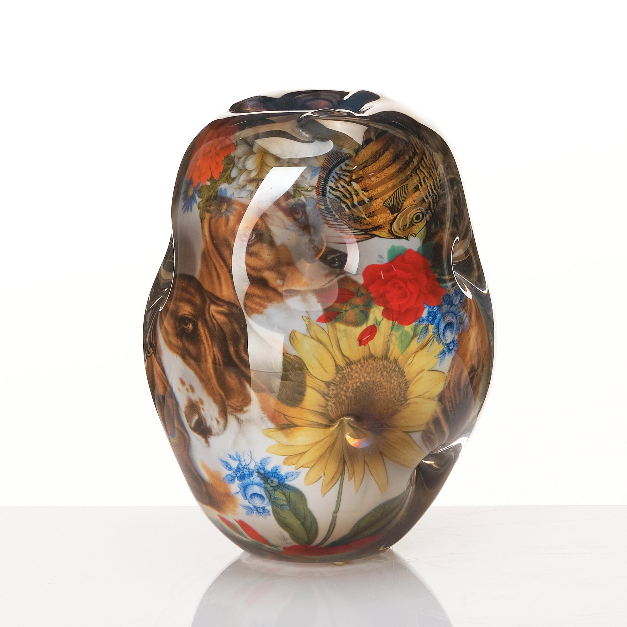 Per B. Sundberg, a glass vase, Orrefors, Sweden, 1999.