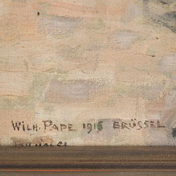 WILLIAM PAPE, oil on board, signed and dated 1916 Brüssel.