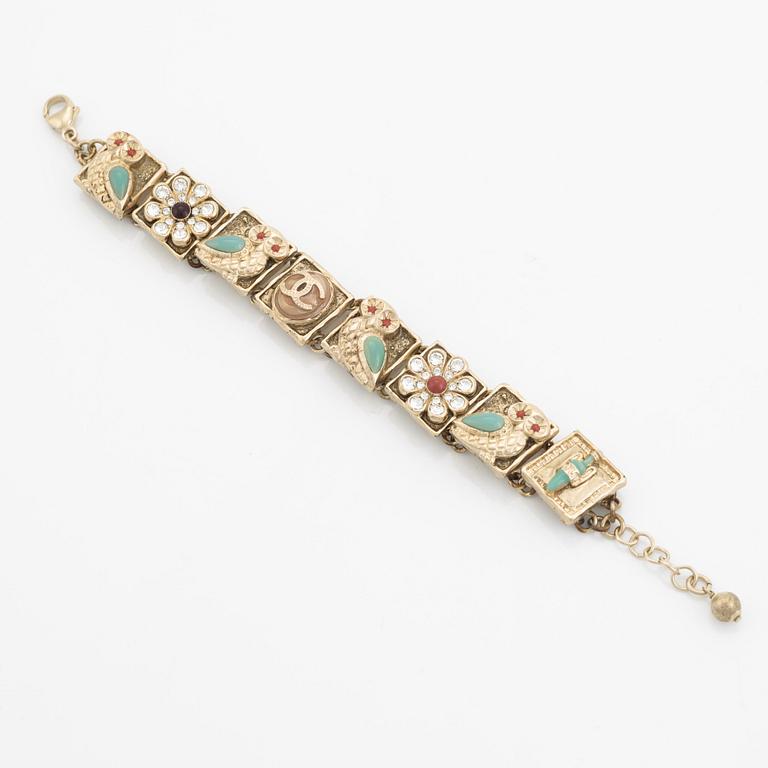 Chanel, a rhinestone and enamel bracelet.