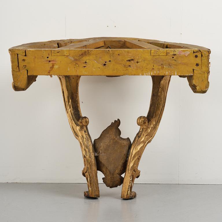 Konsolbord, troligen Danmark, 1700-talets andra hälft, Rokoko.