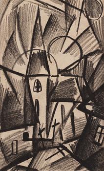 704. Kurt Schwitters, "Dreieck Kreist Kirche (Dorf und Welt)".