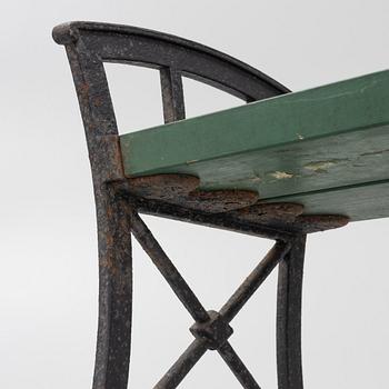 Folke Bensow, garden bench, "Park Bench No. 2", Näfveqvarns bruk, first half of the 20th century.