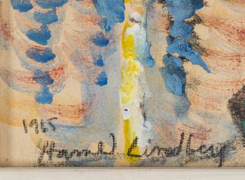 Harald Lindberg, mixed media on paper, signed and dated 1965.