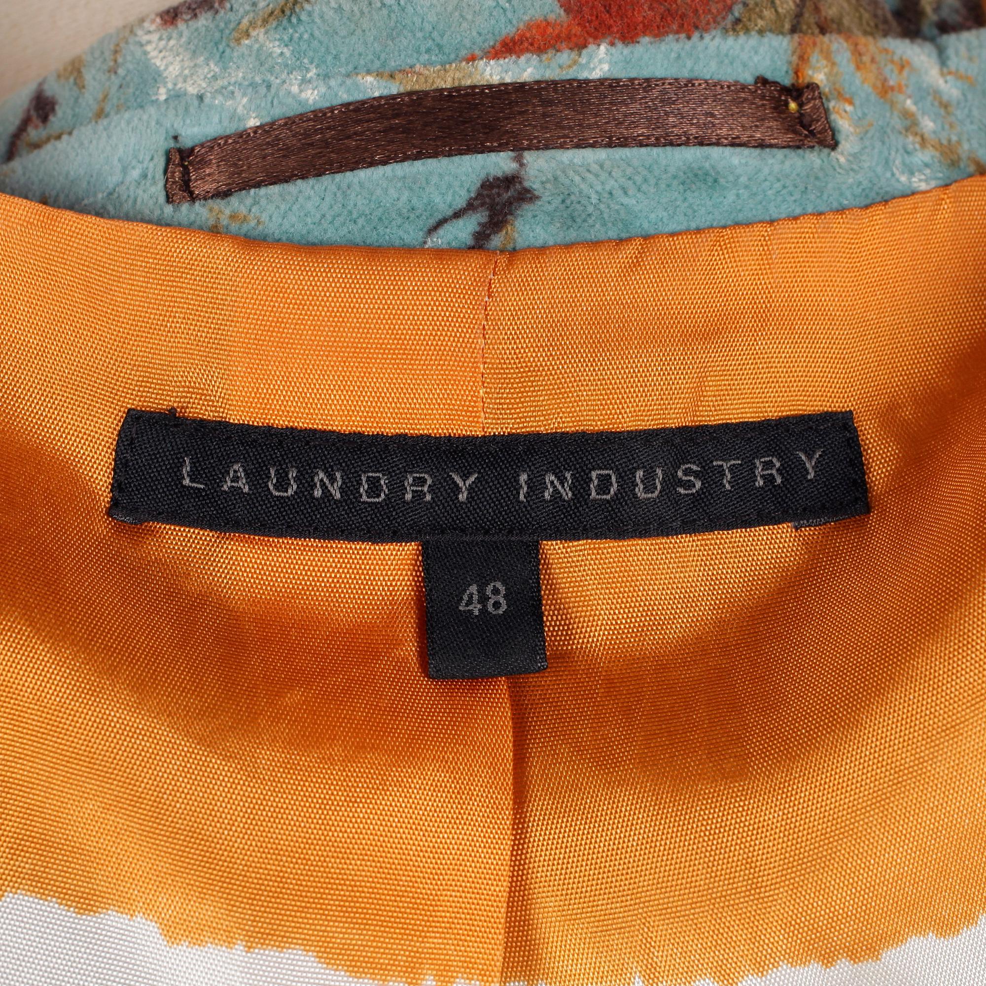 LAUNDRY INDUSTRY, a velvet jacket, size 48.