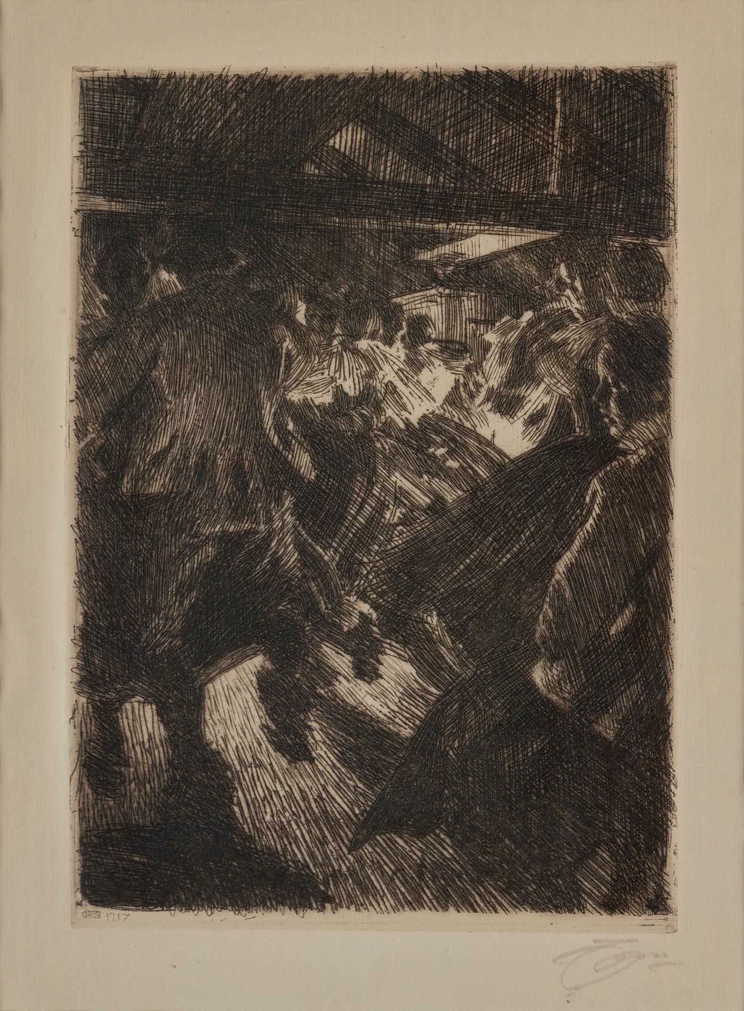 ANDERS ZORN, etching, 1917, signed in pencil.
