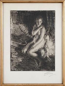 ANDERS ZORN, etsning, sign.