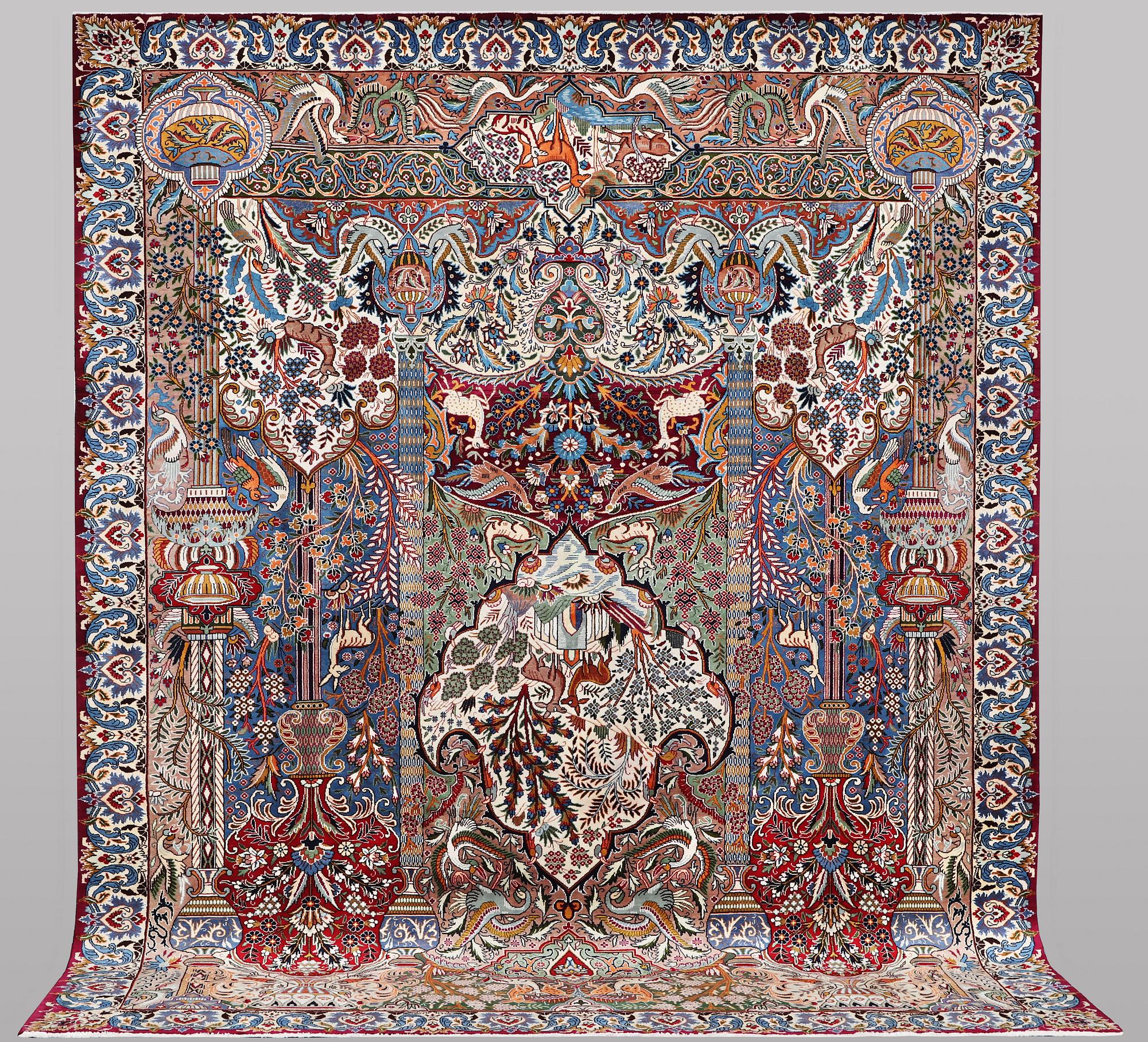 A carpet, Kashmar, ca 383 x 292 cm.