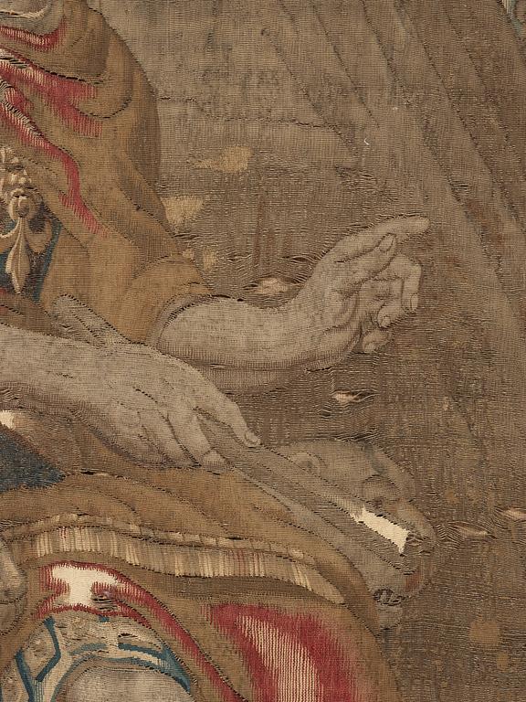 VÄVD TAPET, gobelängteknik, Julius Ceasar med entourage, ca 303,5 x 300 cm, Flandern 1600-tal.