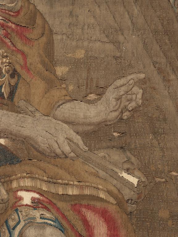 A TAPESTRY, tapestry weave, Julius Ceasar with entourage, ca 303,5 x 300 cm, Flanders 17th century.