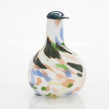 Oiva Toikka, vuosilintu ja muna 2014, "Leppärastas", signeerattu O. Toikka Nuutajärvi.