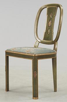 An Otar Hökerberg green lacquered chair, Sweden ca 1925.