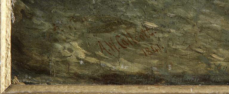 AUGUSTUS WALL CALLCOTT, tillskriven, olja på duk, sign samt dat 1841.