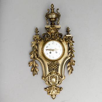 VÄGGUR, brons, Louis XVI-stil, 1900-talets första hälft.