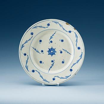 736. A Swedish Rörstrand faience charger, 18th Century.