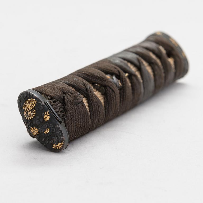 Japanese sword mountings, tsuba and tsuka.