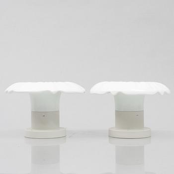 Harald Notini, tak/vägglampor, ett par, modell "6387", Arvid Böhlmarks Lampfabrik, Stockholm, 1920-30-tal.