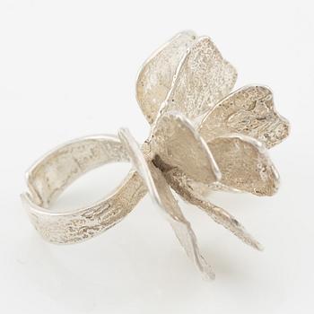 Theresia Hvorslev, ring, sterlingsilver, Mema, Lidköping 1972.