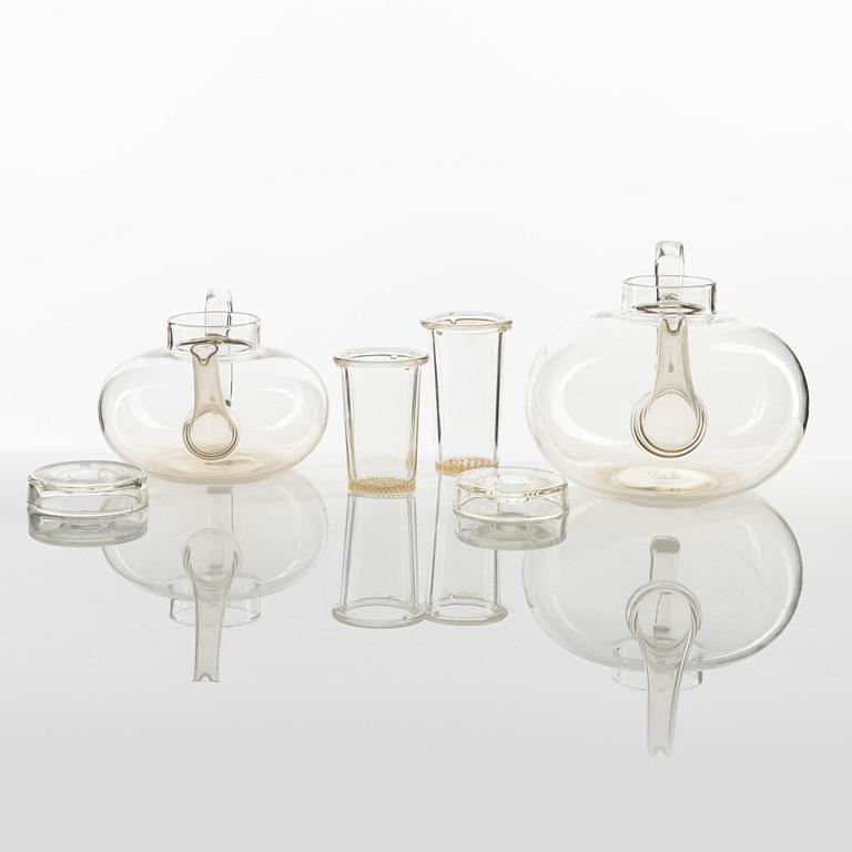 Wilhelm Wagenfeld, a 19-piece glass tea service, Jena Glas.