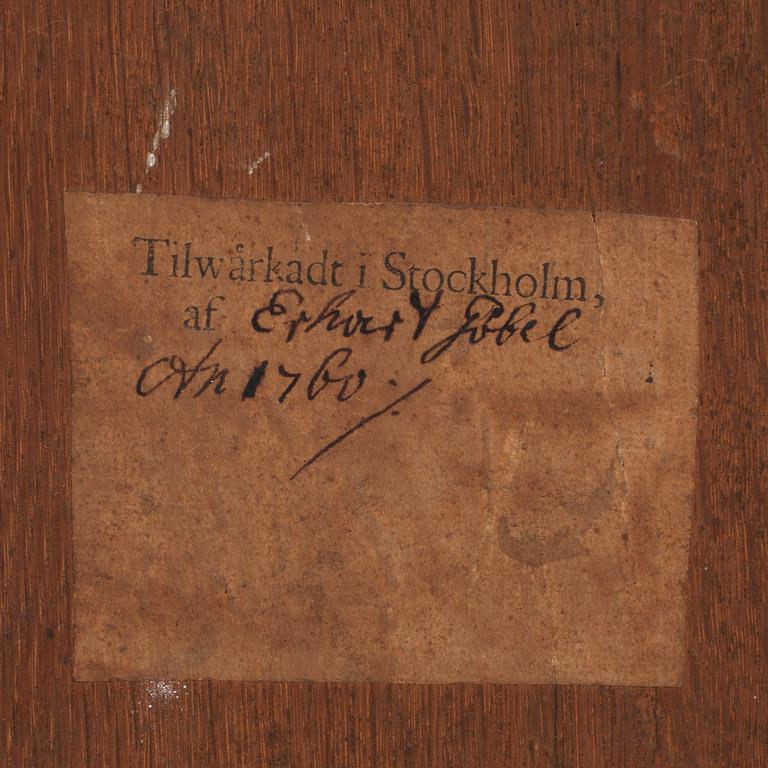 SPEGLAR, ett par, av Ehrhart Göbel 1760 (spegelmakare i Stockholm 1744-64). Rokoko.