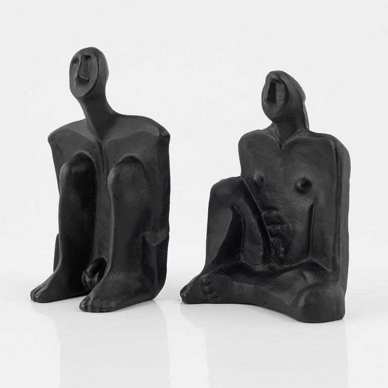 Marita Norin, Marita Norin, skulptur/bokstöd, ett par, monogramsignerade.