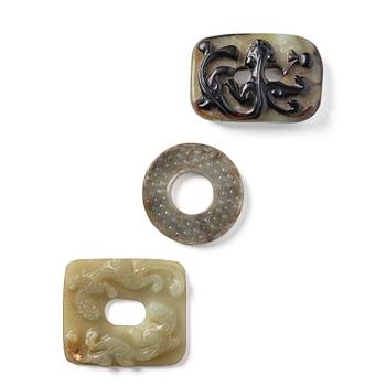 980. Objekt, tre stycken, sten. Qing dynasty.