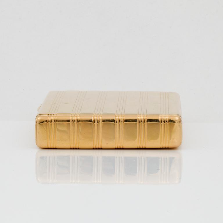 CIGARETTETUI, guld 18K, Heikki Kaksonen, företaget  H.Kaksonen Oy, Helsingfors 1941. Vikt ca 286 gram.